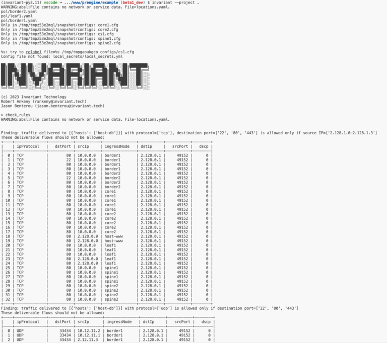 Invariant CLI Screenshot