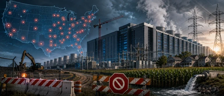 AI Data Center Bans Exceed 500 as Local Resistance Grows